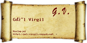 Gál Virgil névjegykártya
